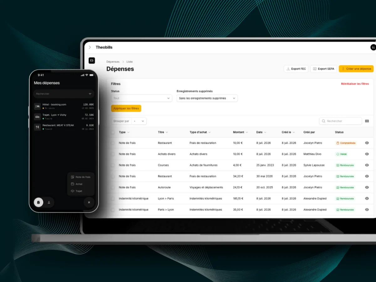 Theo~bills – Solution de gestion des notes de frais pour associations